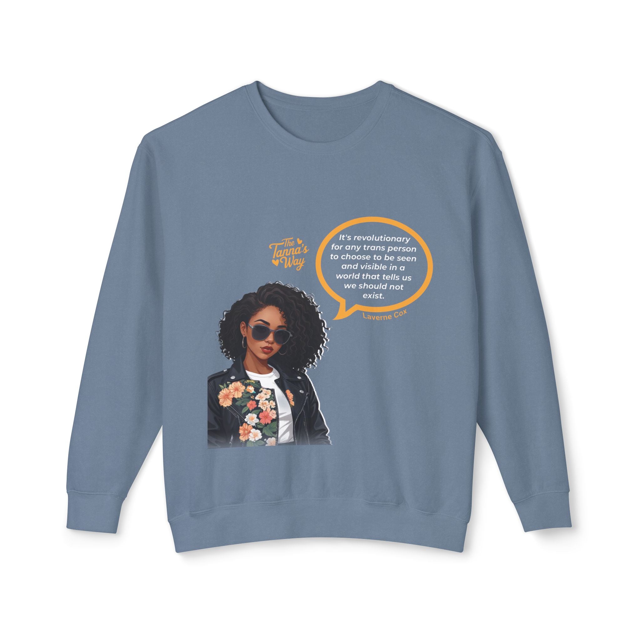 Laverne Cox | Unisex Lightweight Crewneck Sweatshirt